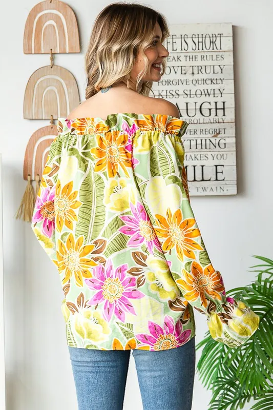 Ruffled Romance Tie-Front Top