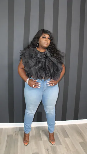 Ruffled Tulle Top