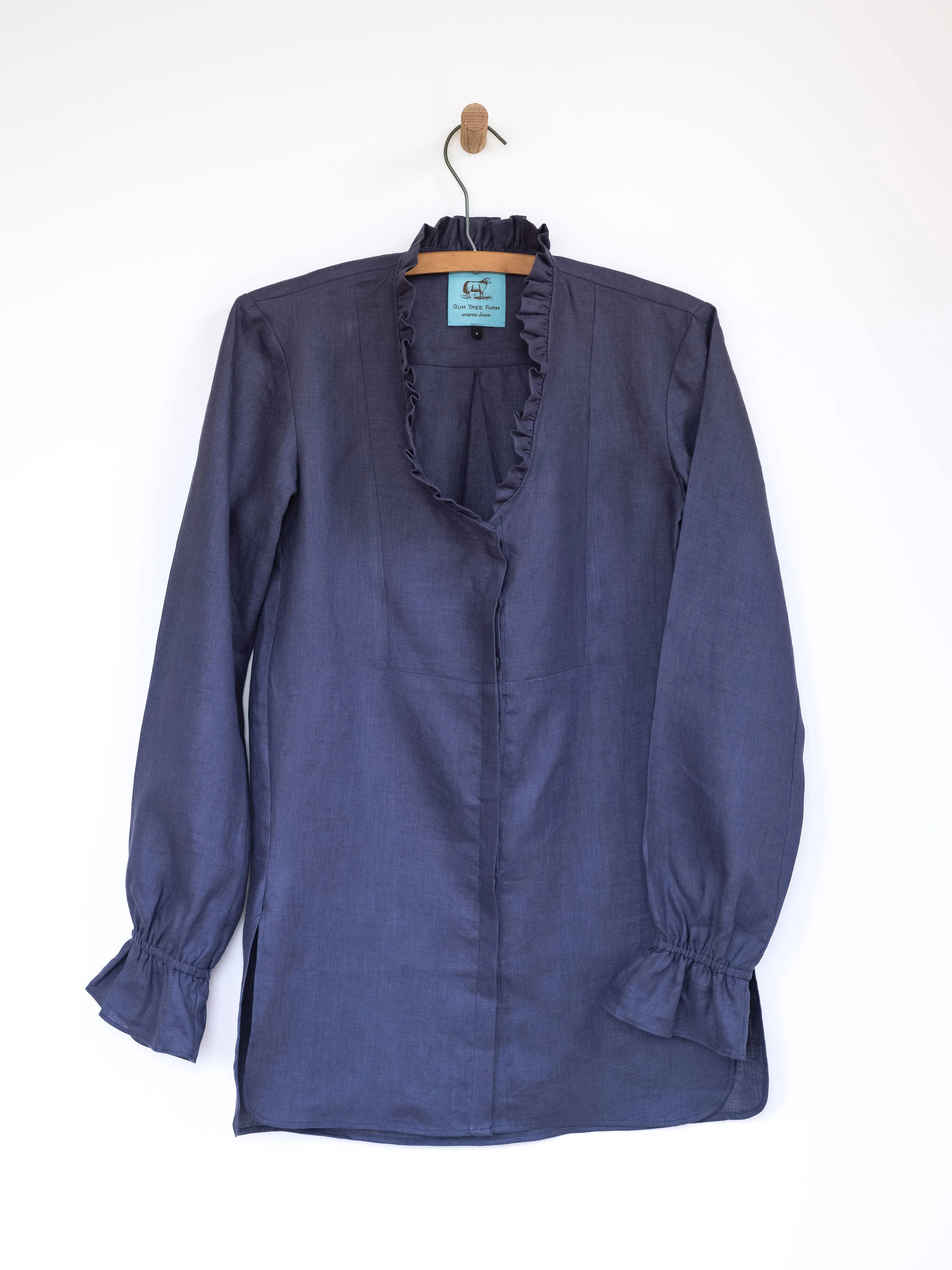 Ruffled Tunic in Linen