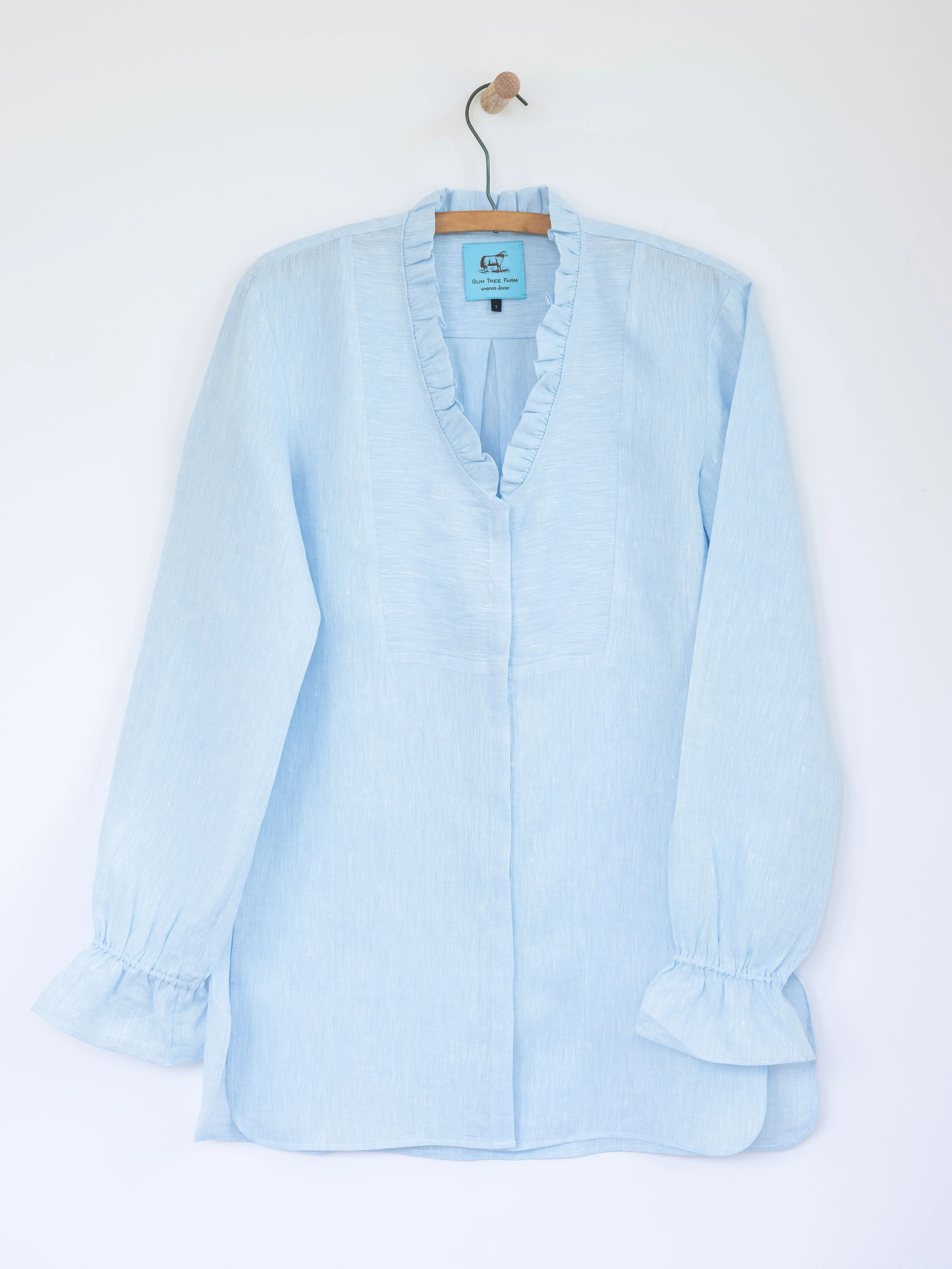 Ruffled Tunic in Linen