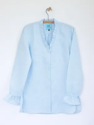 Ruffled Tunic in Linen