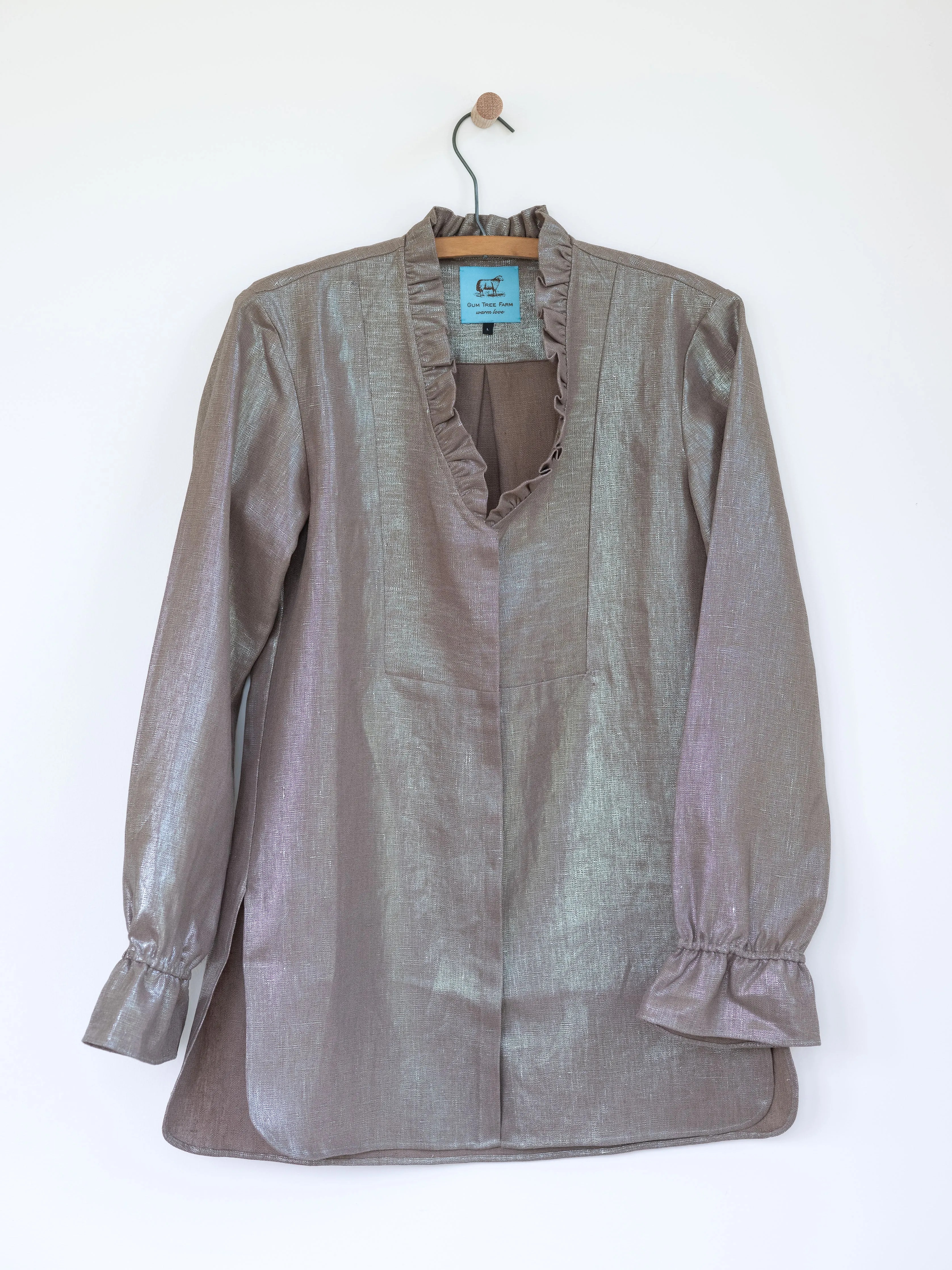 Ruffled Tunic in Linen
