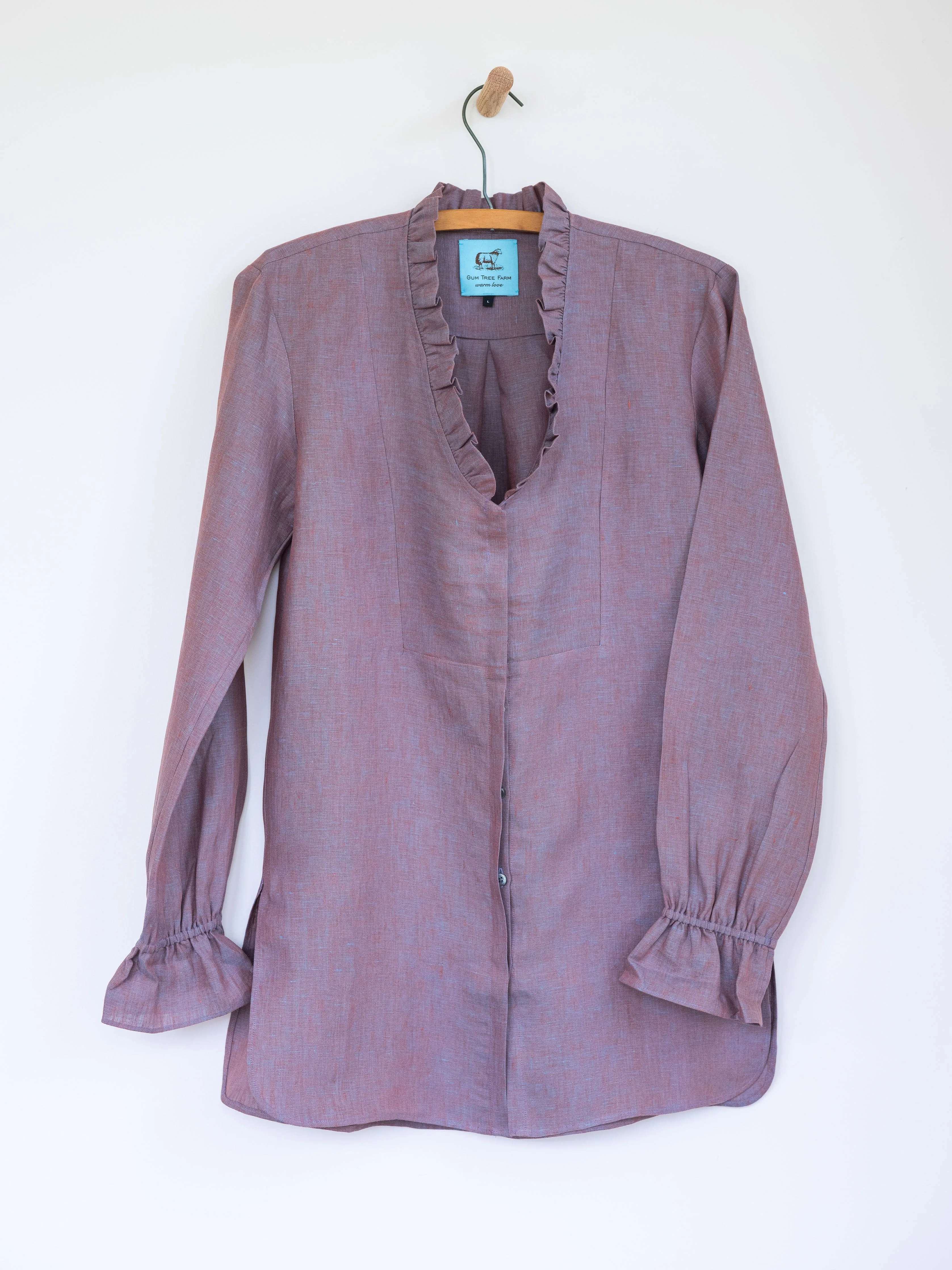 Ruffled Tunic in Linen