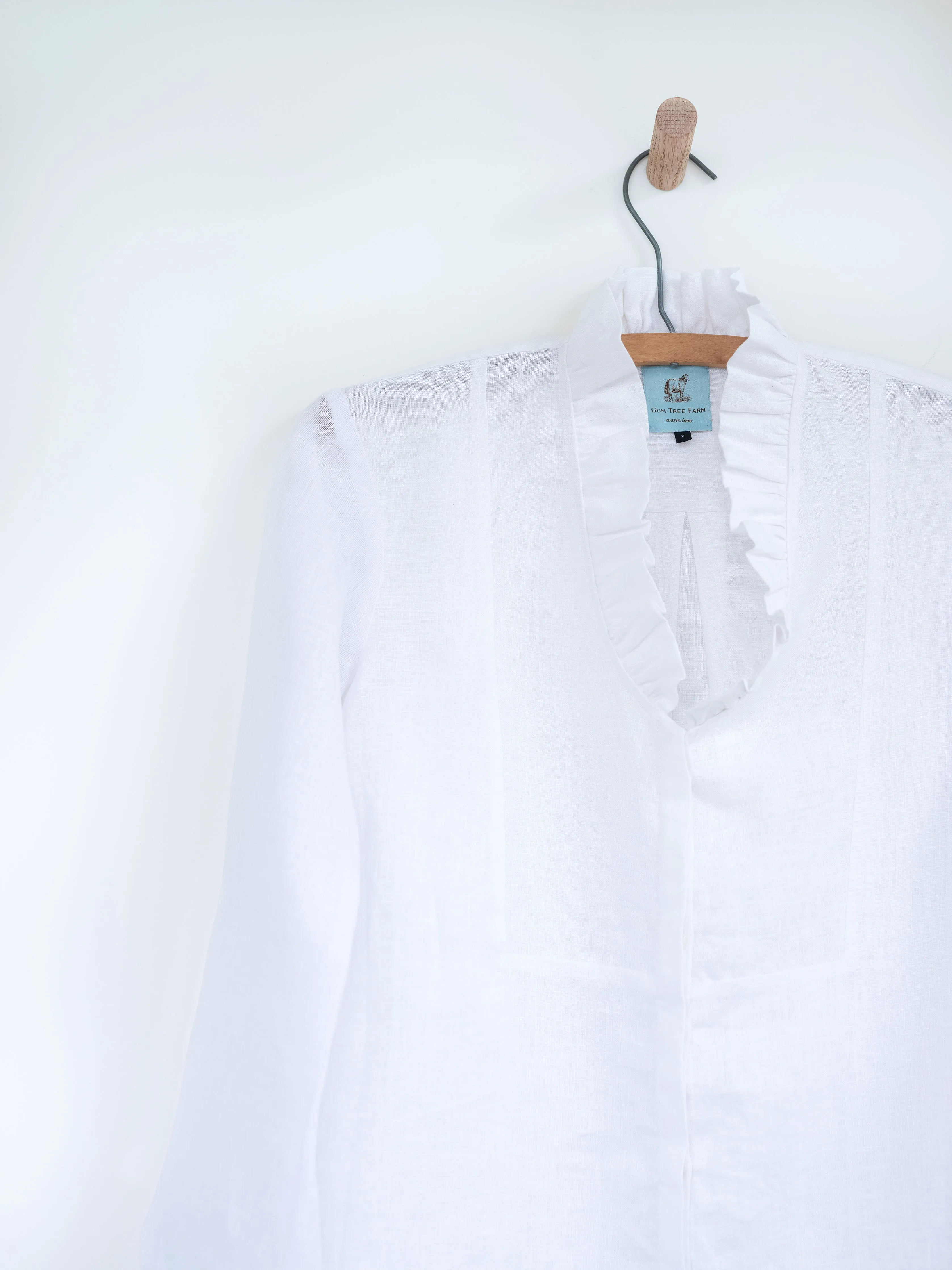 Ruffled Tunic in Linen