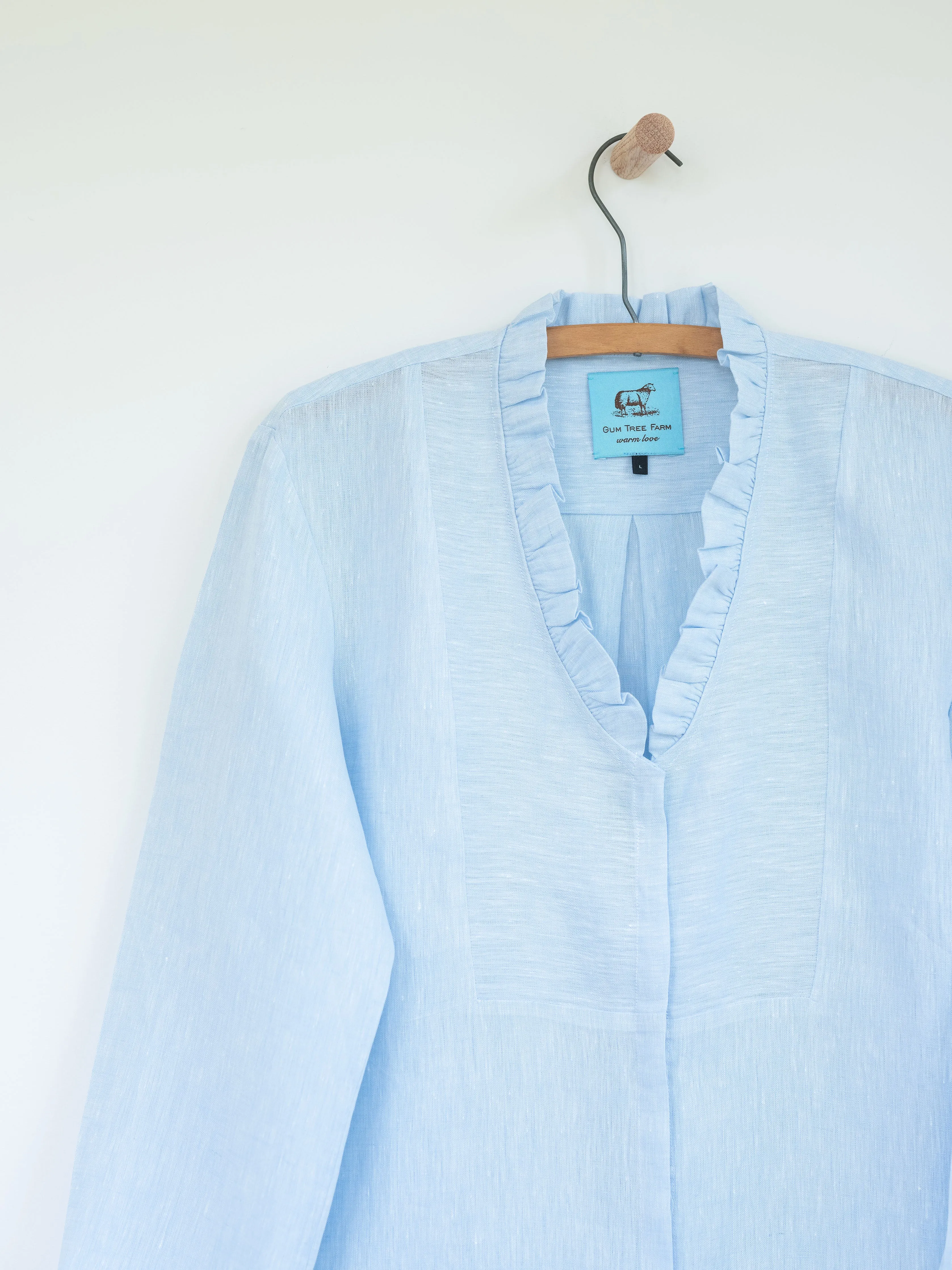 Ruffled Tunic in Linen