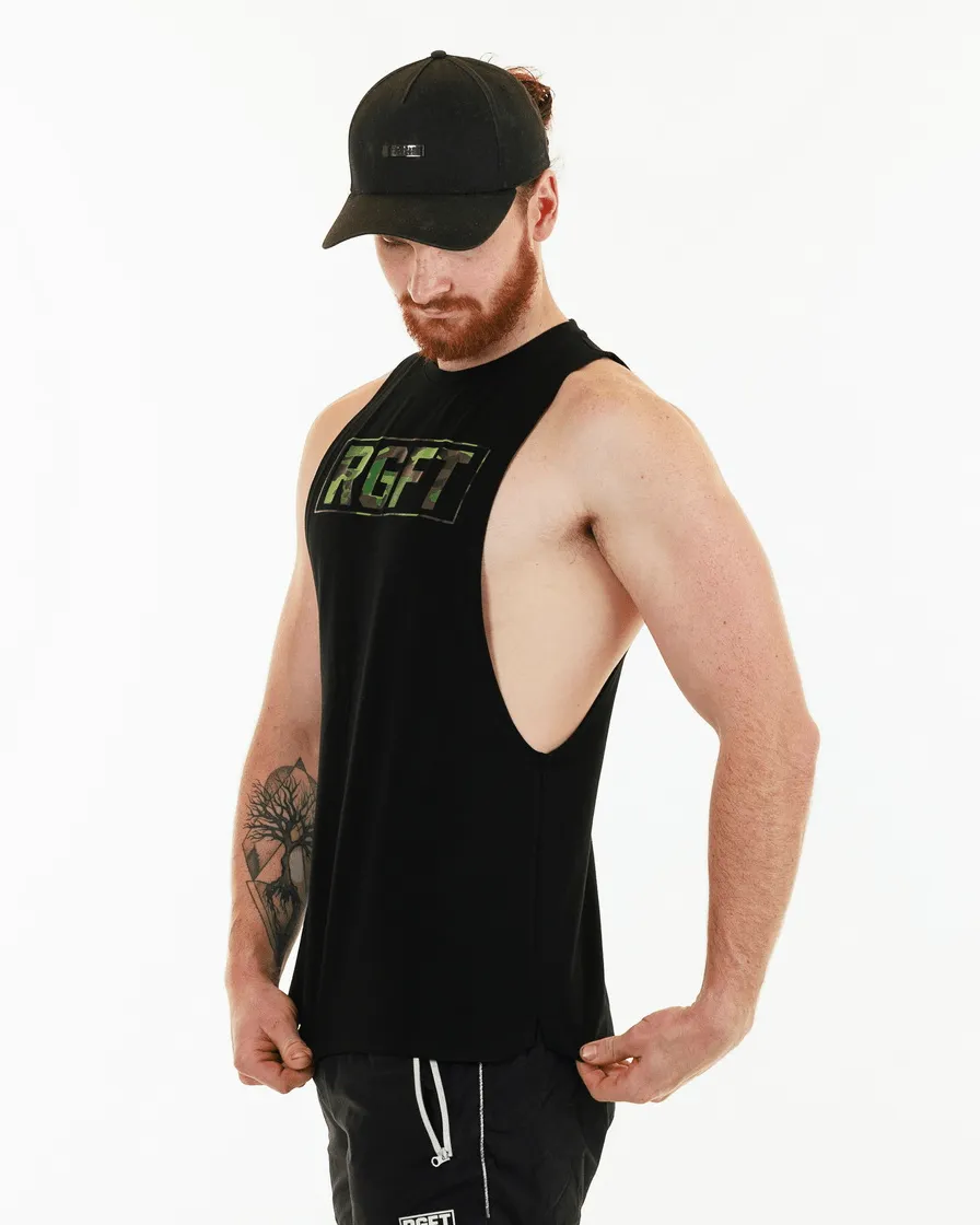 S'22 Boxed Tank - Black Green Camo