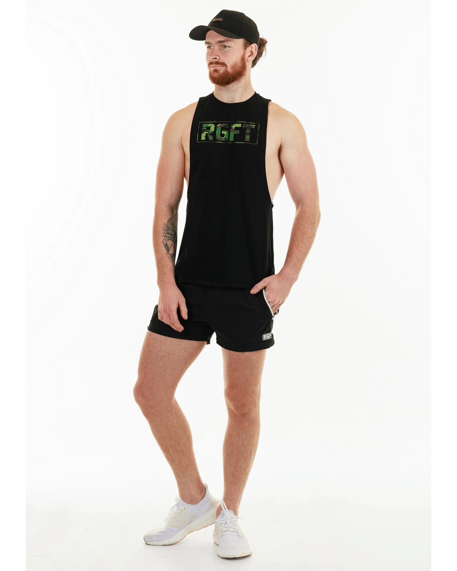 S'22 Boxed Tank - Black Green Camo