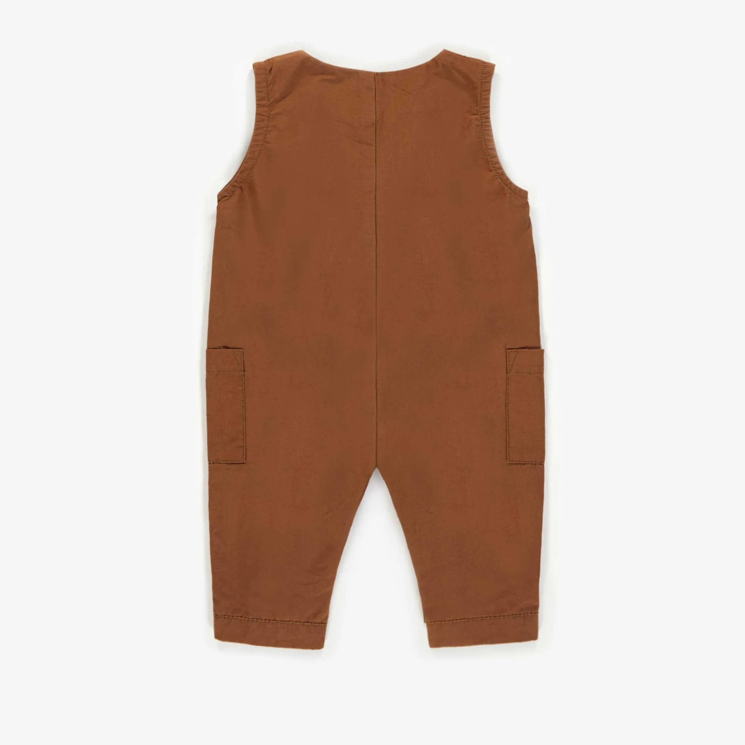 Salopette brune en coton, naissance || Brown overall in cotton, newborn