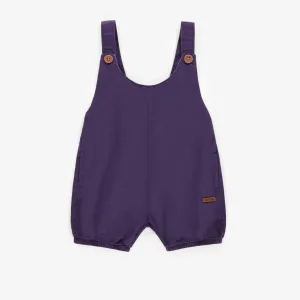 Salopette mauve ample en lin, bébé || Purple loose fit overall in linen, baby