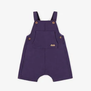 Salopette mauve ample en lin, naissance || Purple loose fit overall in linen, newborn