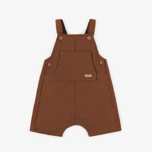 Salopette rouille ample en lin, naissance || Rust loose fit overall in linen, newborn