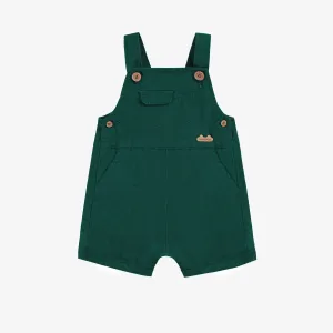 Salopette verte avec bretelles ajustables, naissance || Green overalls with adjustable straps, newborn