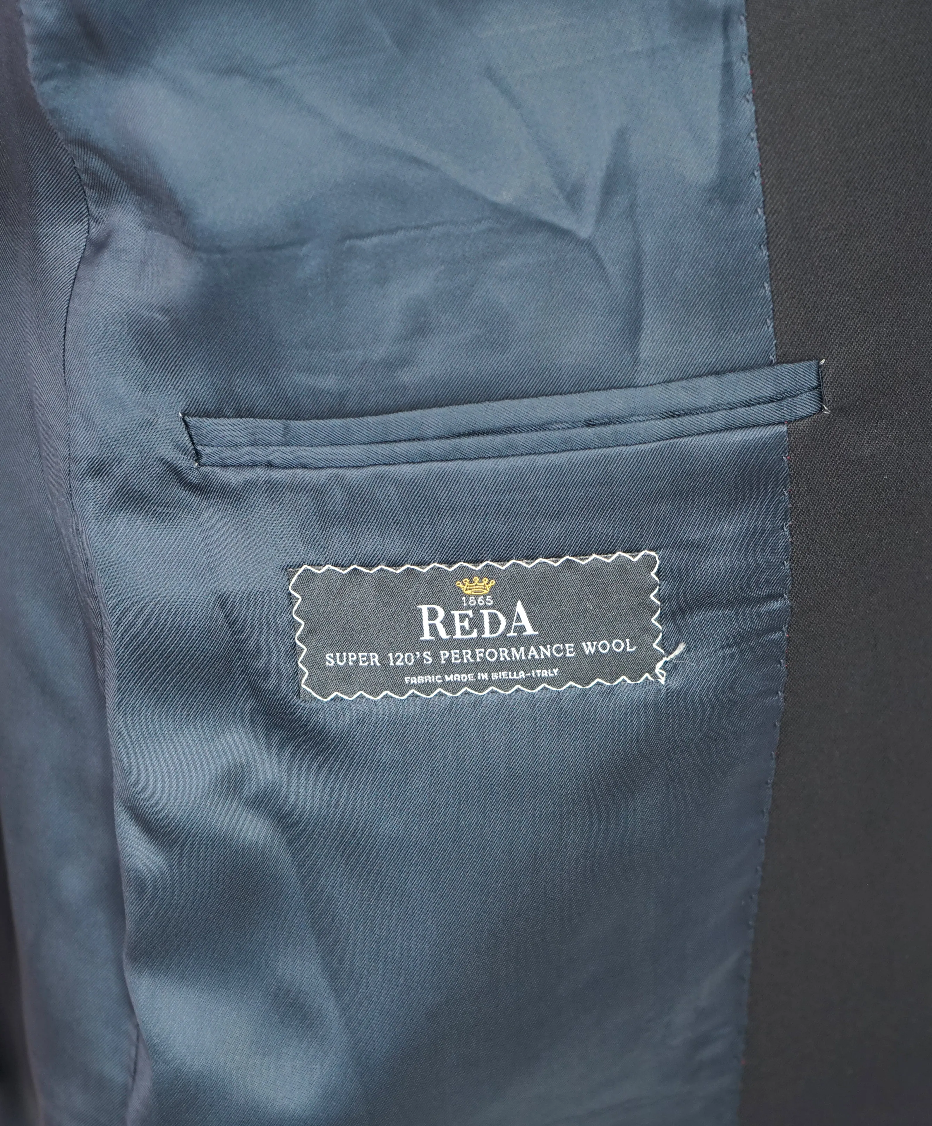 SAMUELSOHN - For SFA Super 120’s "REDA Fabric" Solid Navy Suit - 40R