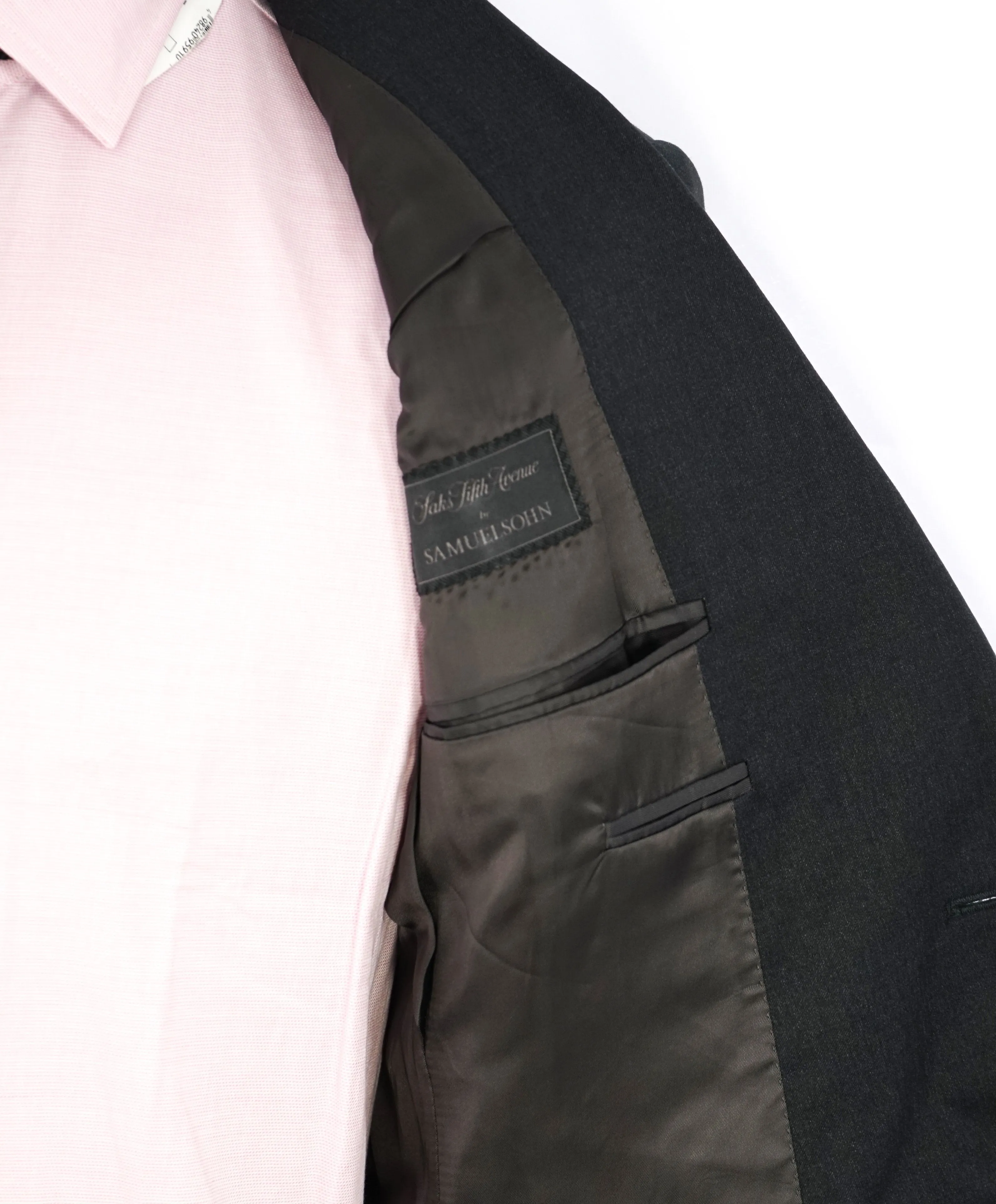 SAMUELSOHN - "REDA" Super 120's Performance Wool Charcoal Suit - 44S