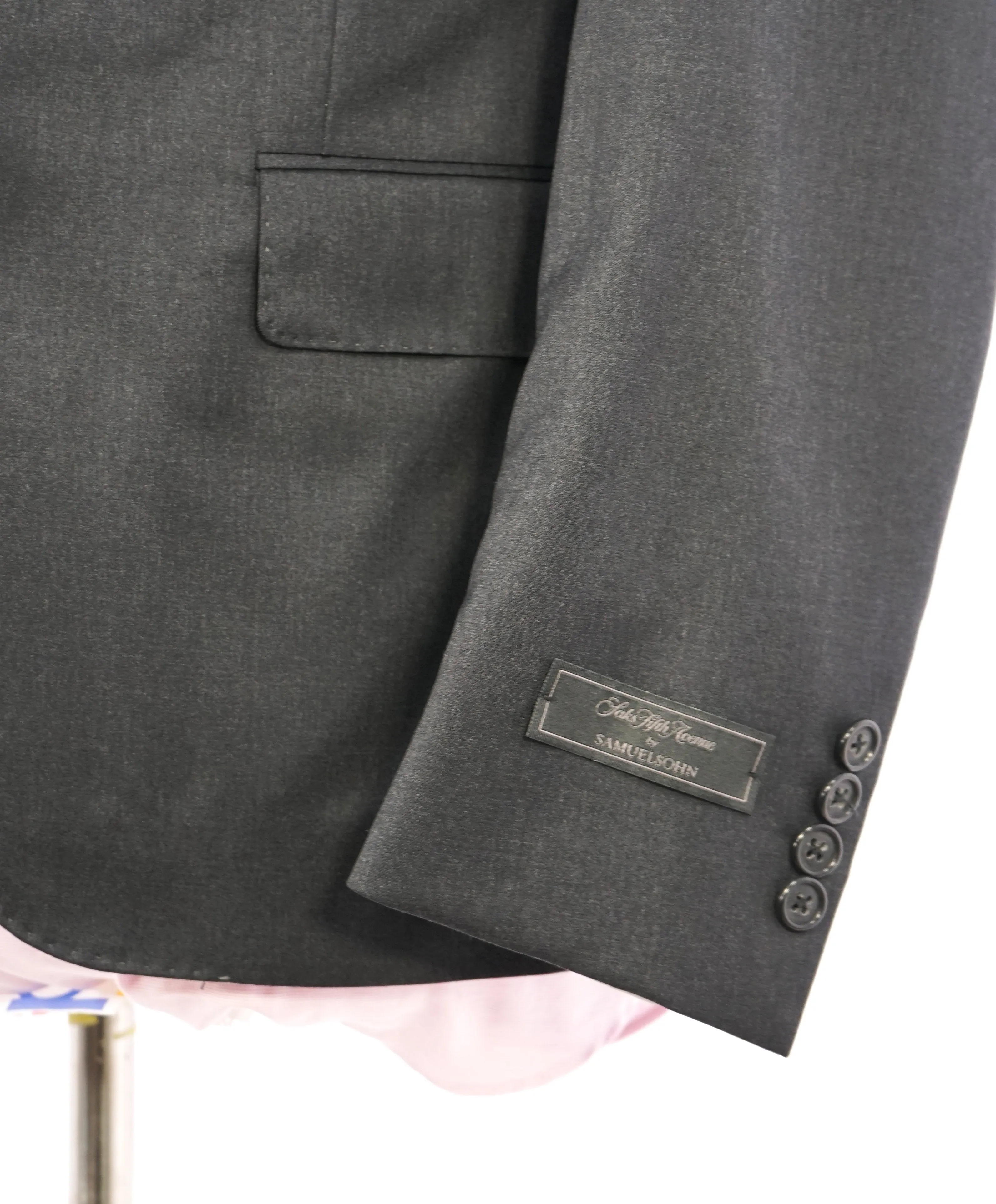 SAMUELSOHN - "REDA" Super 120's Performance Wool Charcoal Suit - 44S