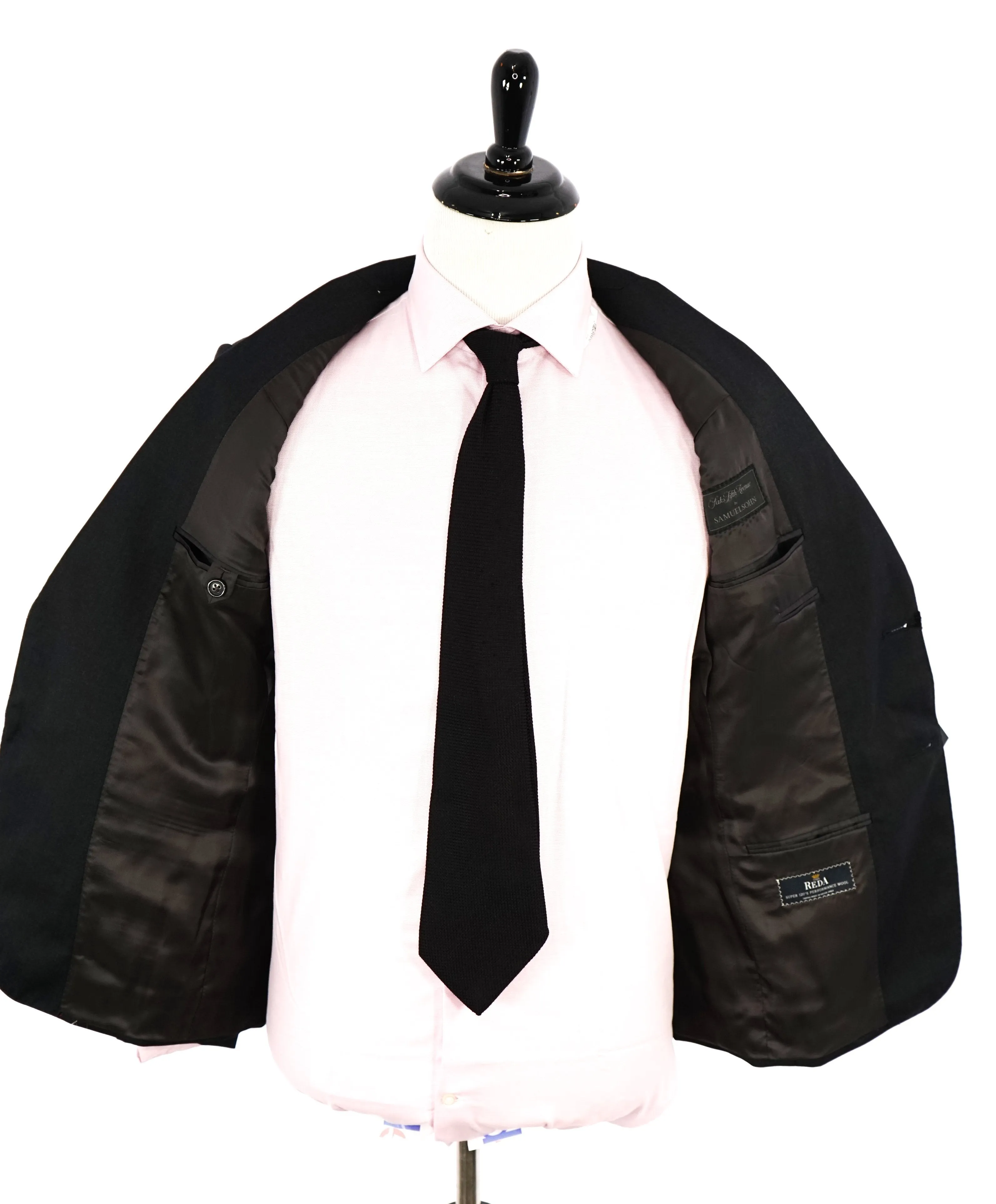 SAMUELSOHN - "REDA" Super 120's Performance Wool Charcoal Suit - 44S