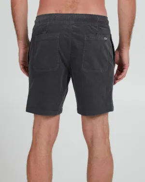 SANDBAR CORDUROY ELASTIC SHORT - Vintage Black