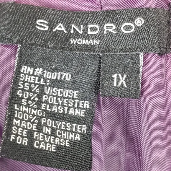 Sandro purple button up jacket 1X