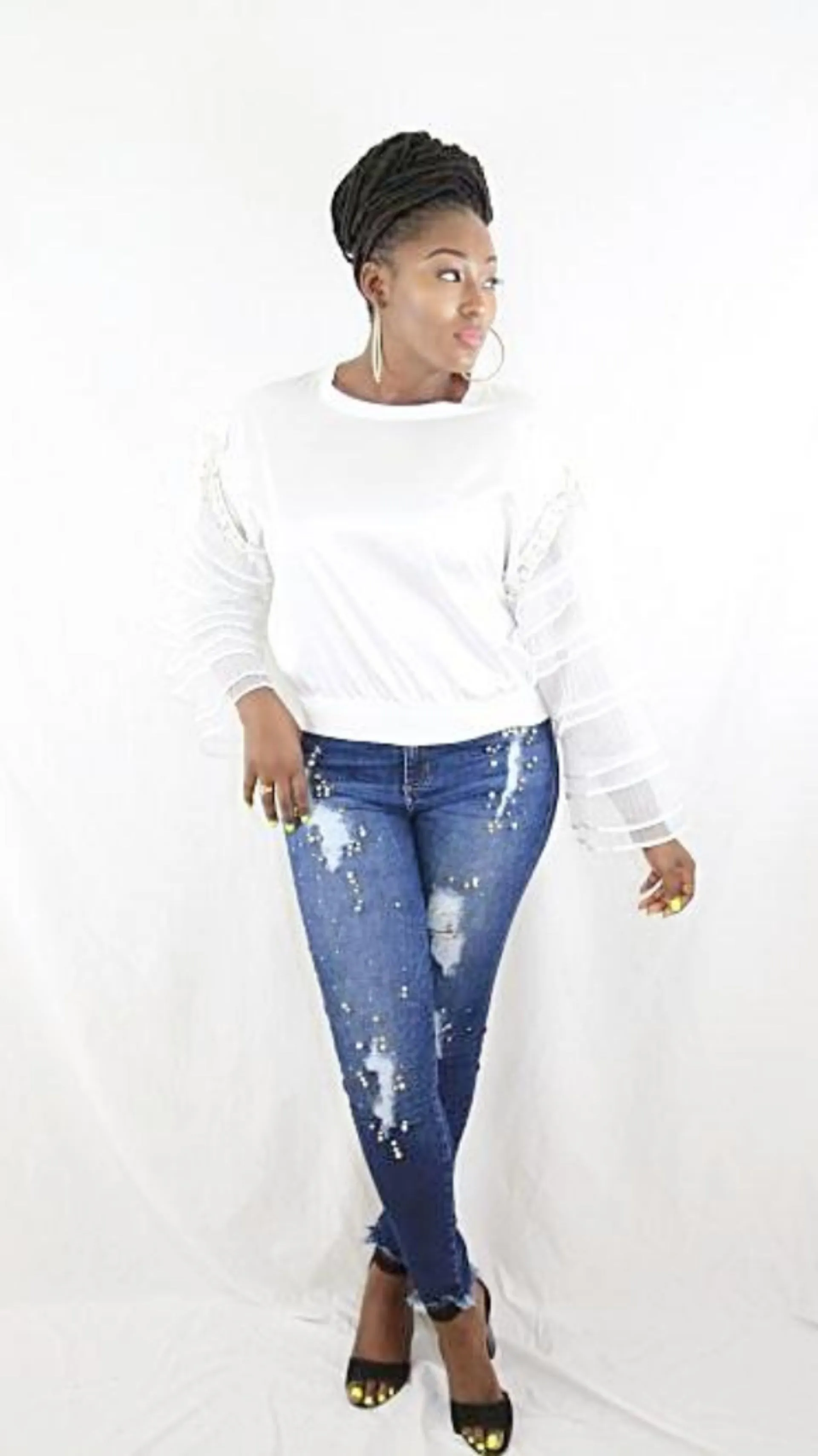Satin & Pearls Sweatshirt