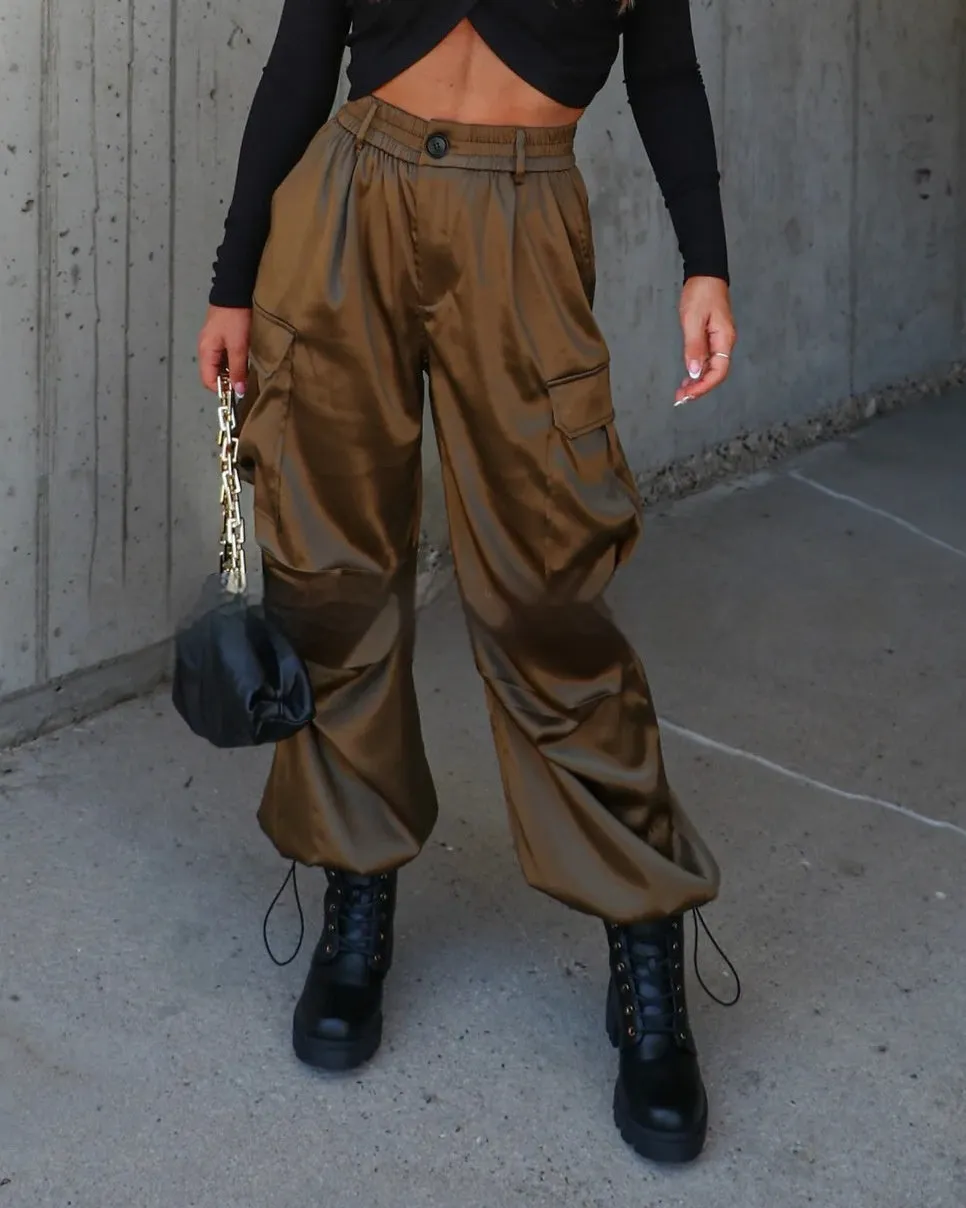 Satin Multi-Pocket Overalls