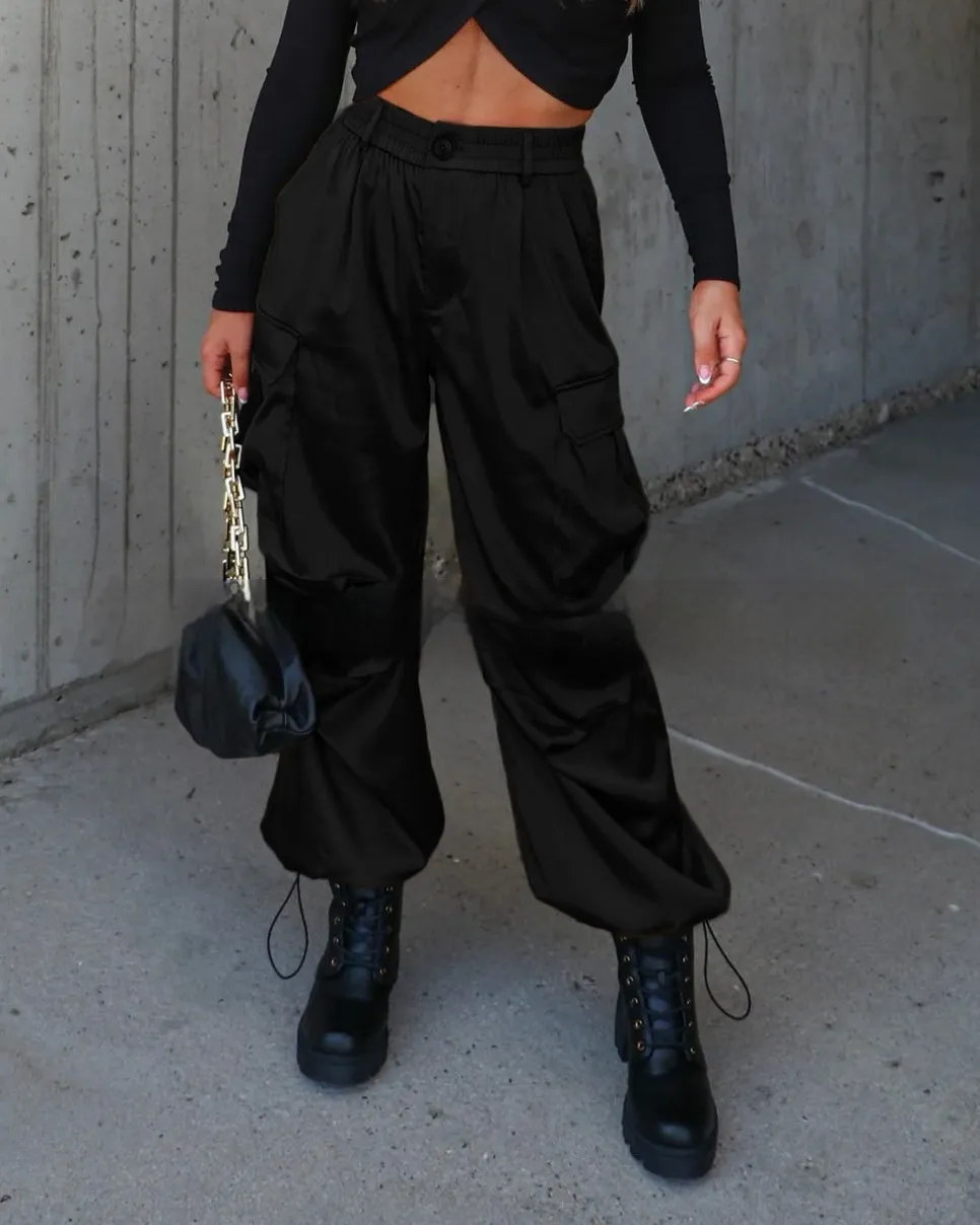 Satin Multi-Pocket Overalls