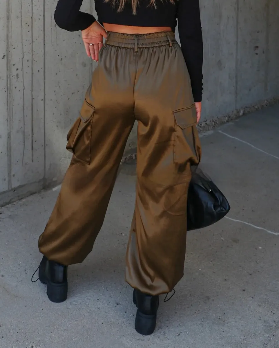 Satin Multi-Pocket Overalls