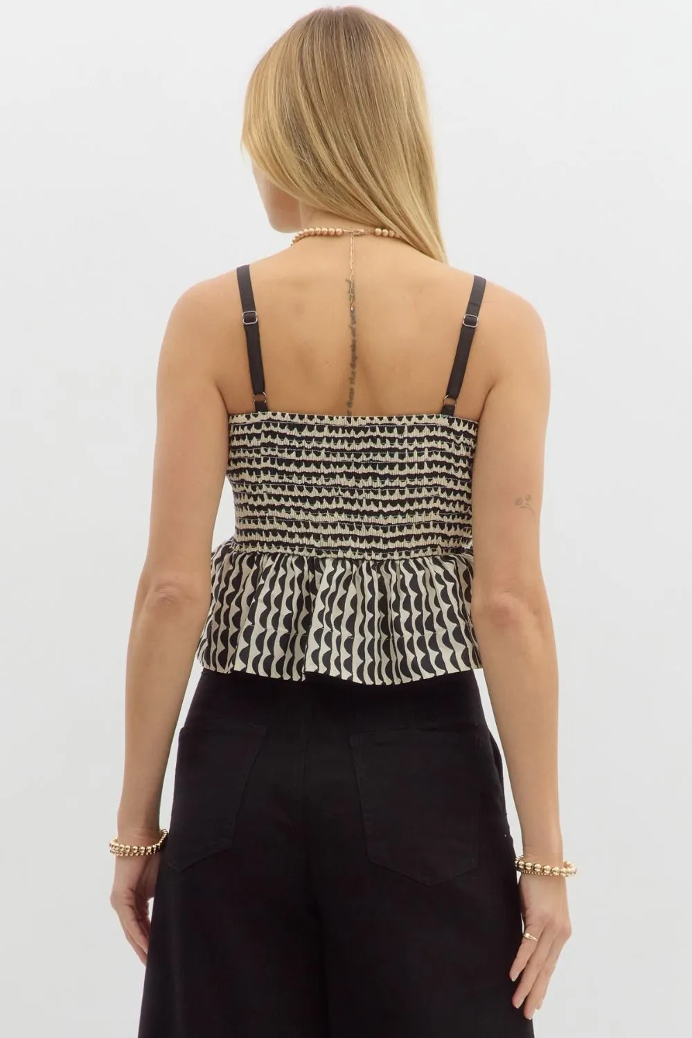 Scalloped Bow Tank {Cream}