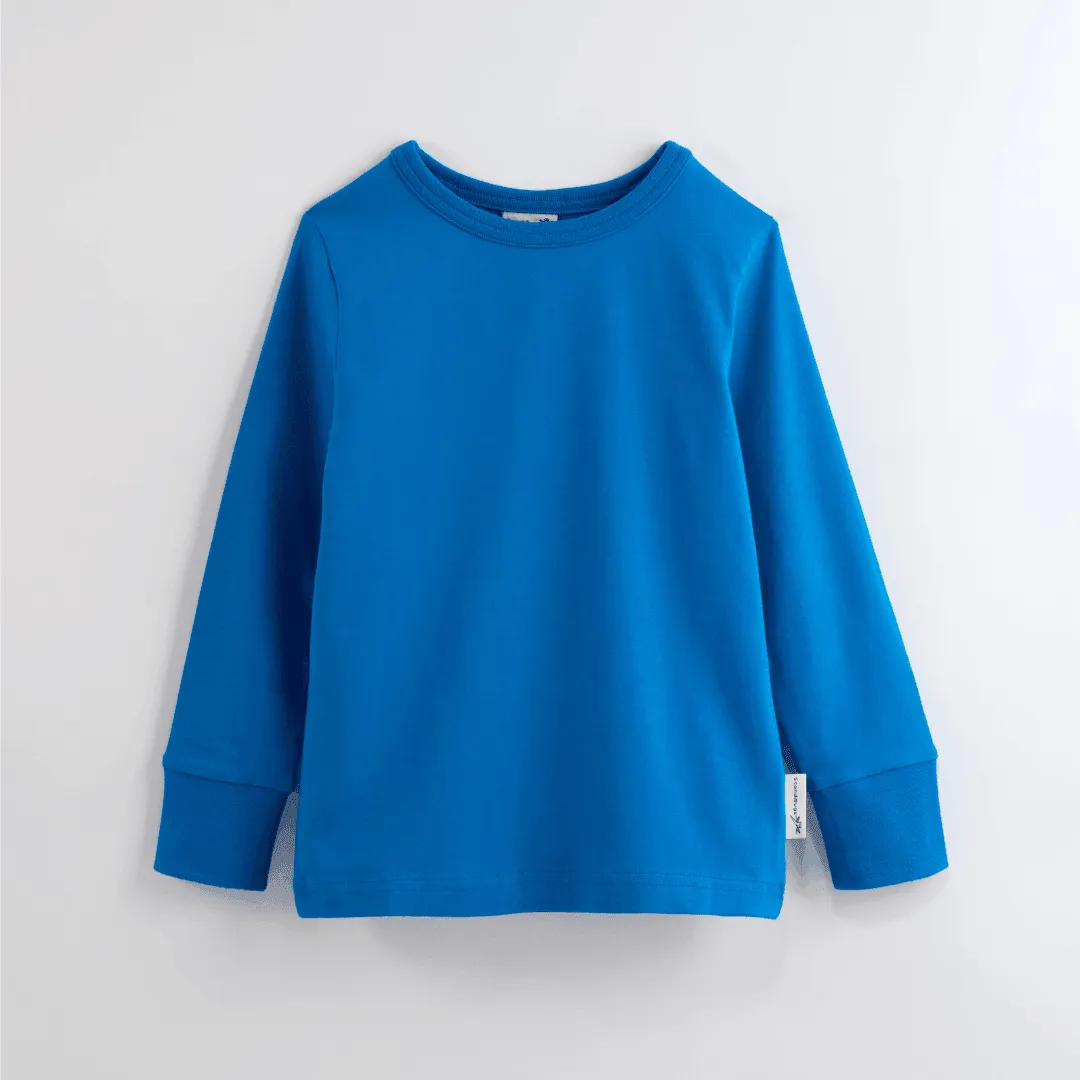 ScandiBugs Own Label Organic Long Sleeve Top - Peacock Blue