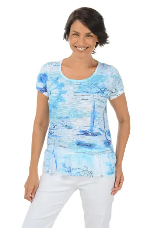 Seaside Boardwalk Burnout Knit Top
