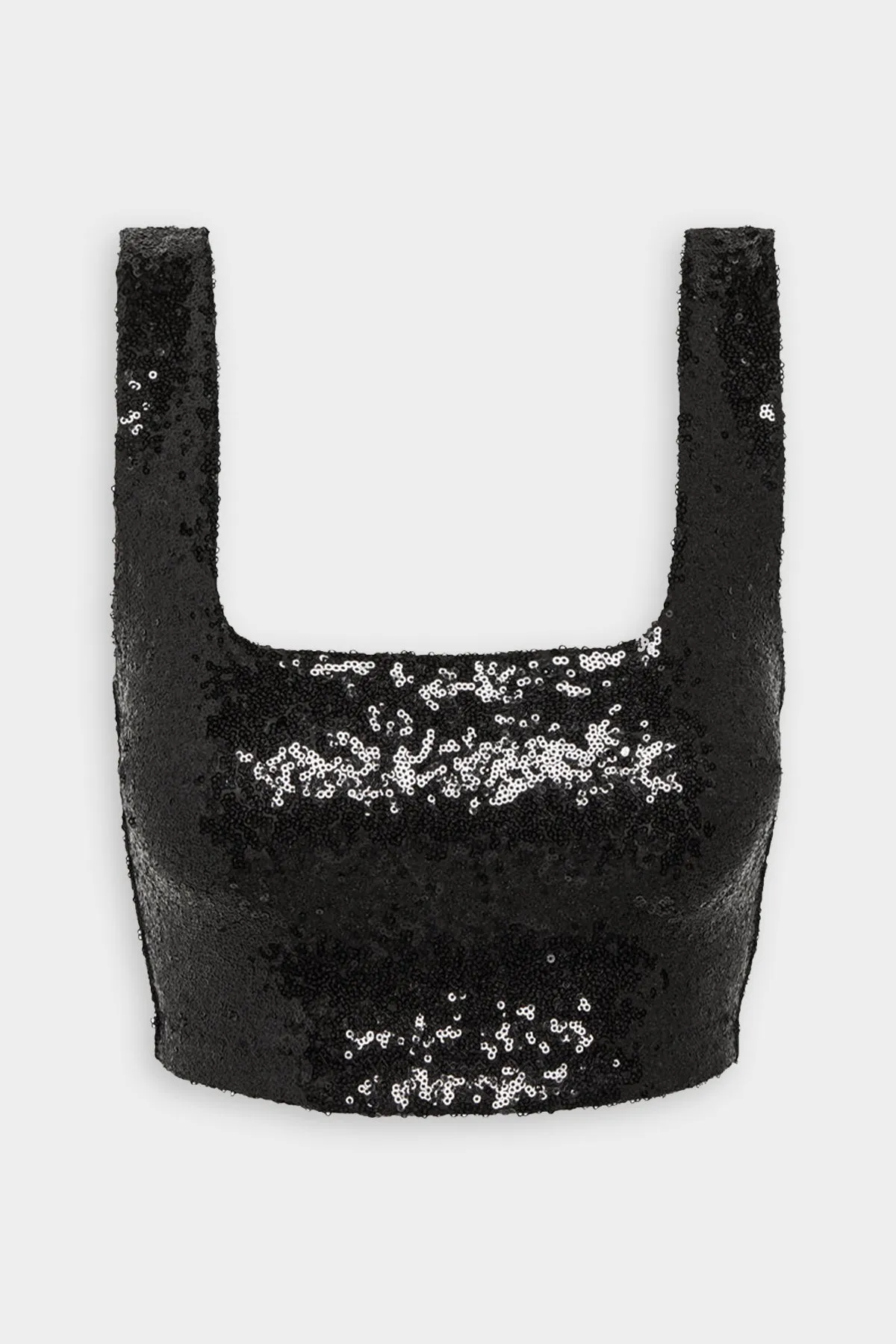 Sequin Crop Top in Black