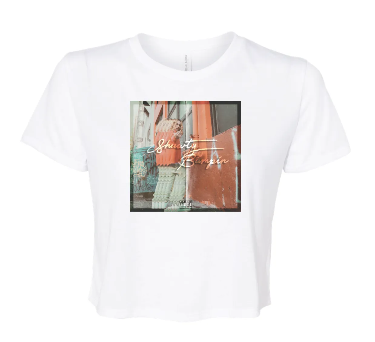 Shawty Bumpin Womens Crop Tee White
