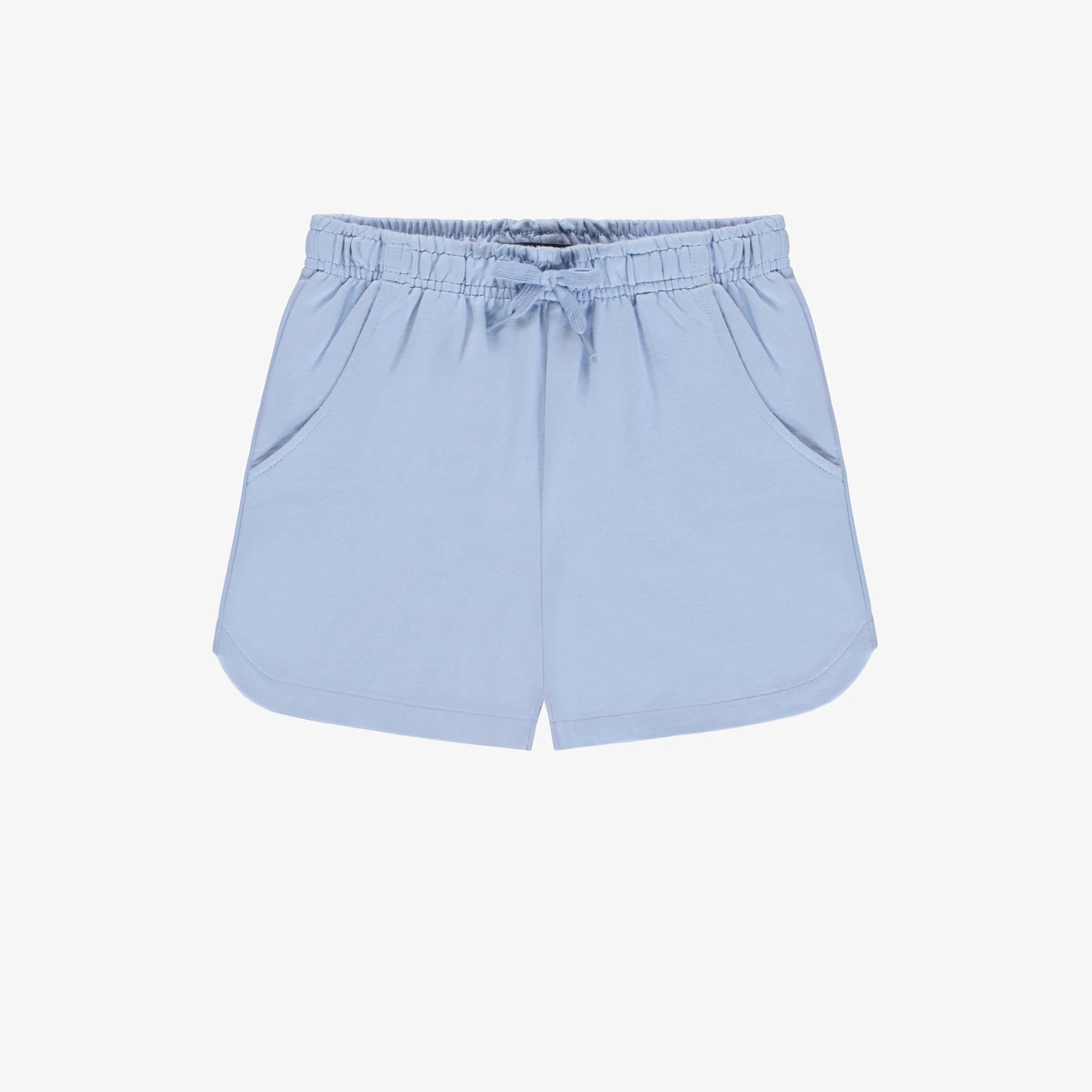 Short ample bleu céleste en coton français, enfant || Loose-fitting celestial blue short in french cotton, child