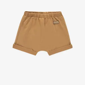 Short brun en jersey de coton biologique, naissance || Brown short in jersey of organic cotton, newborn