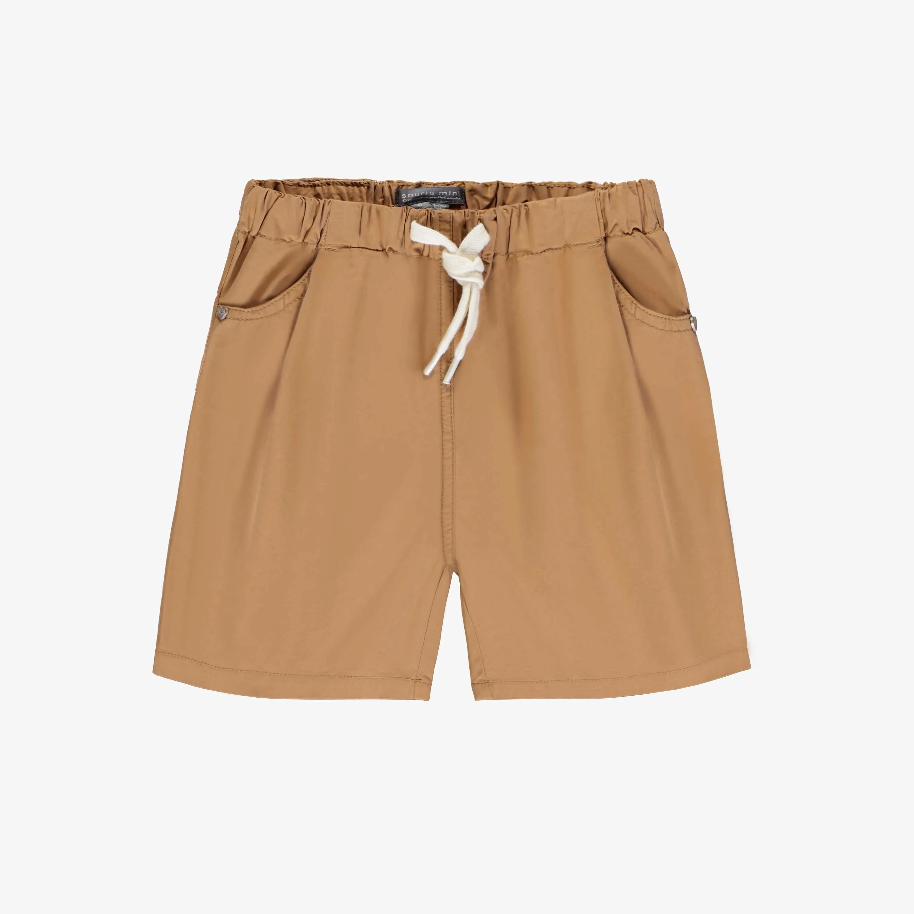 Short caramel en coton extensible, enfant || Caramel short in stretch cotton, child