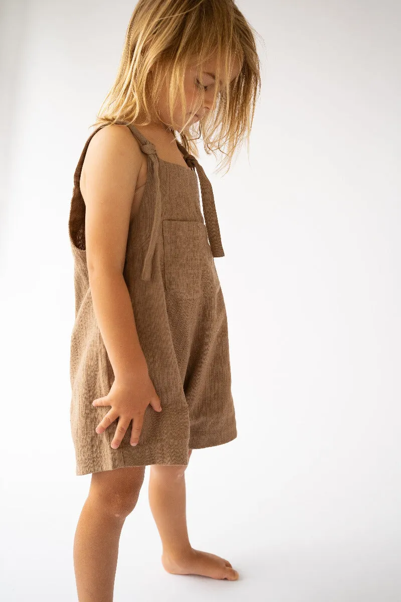 Short Marlow Overalls - Chocolate
