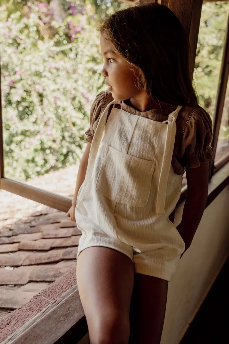 Short Marlow Overalls - White