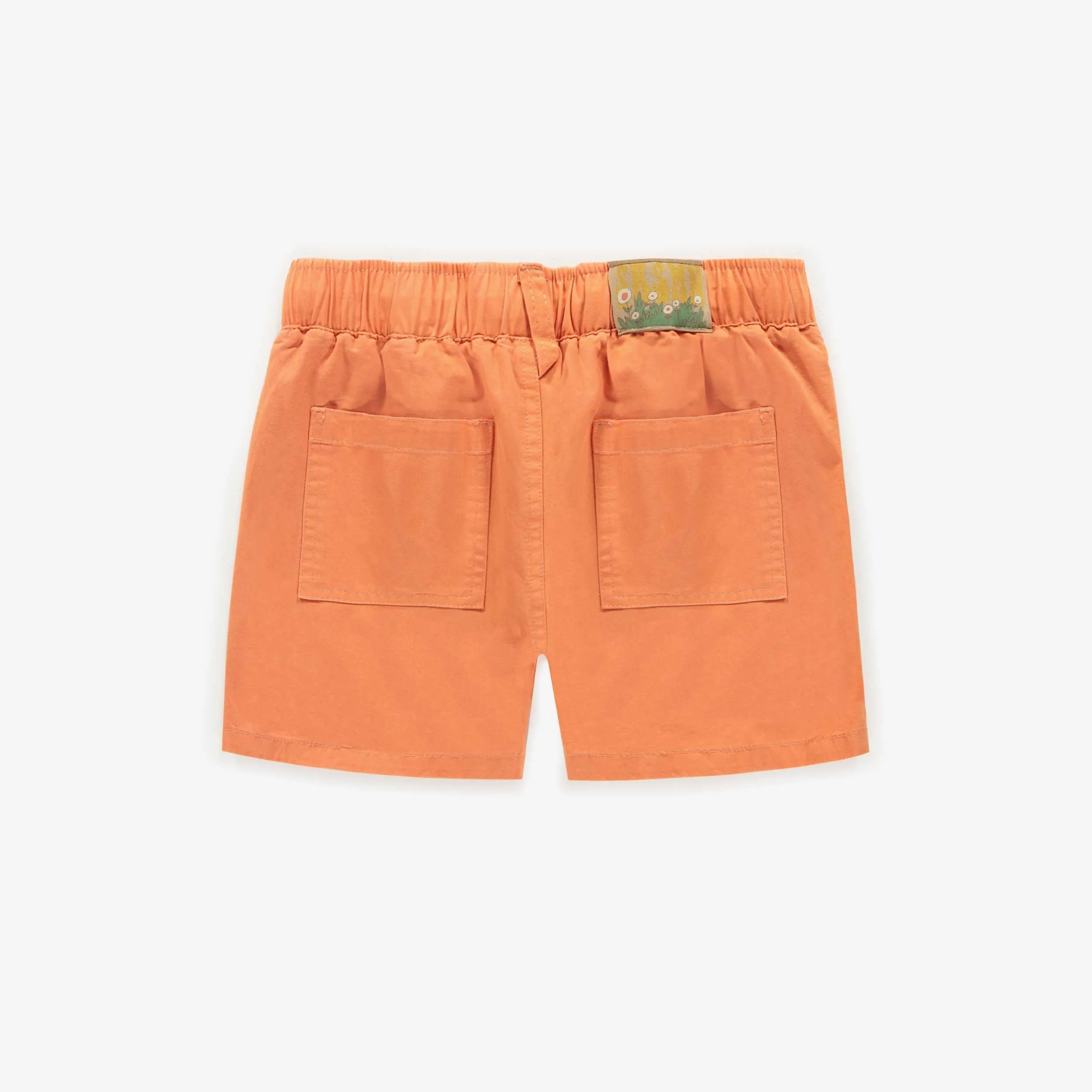 Short orange en twill de coton, enfant || Orange short in cotton twill, child