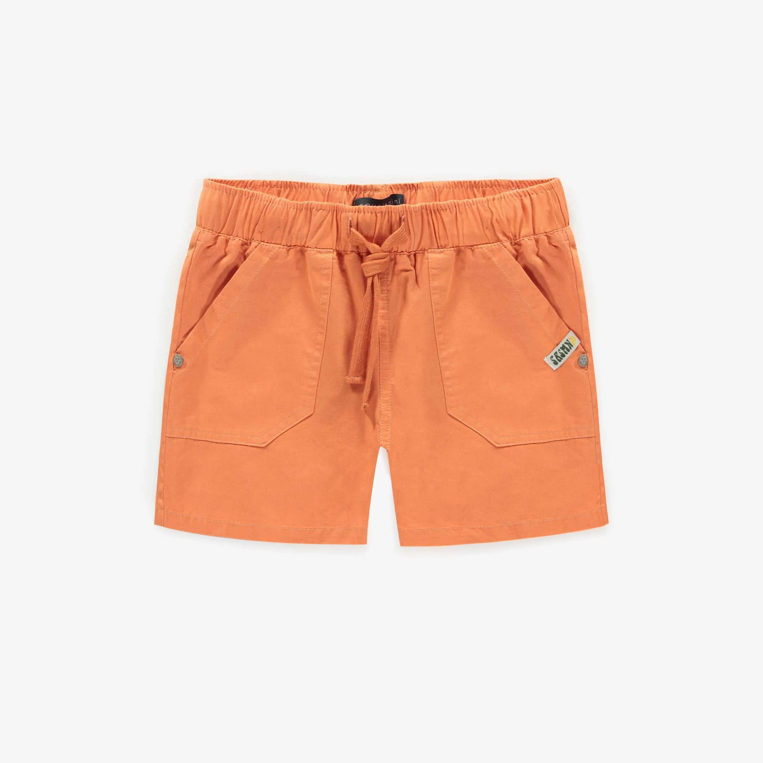 Short orange en twill de coton, enfant || Orange short in cotton twill, child