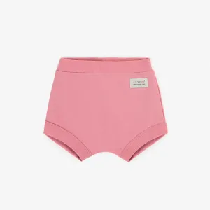 Short rose court en coton, bébé || Short pink shorts in cotton, baby