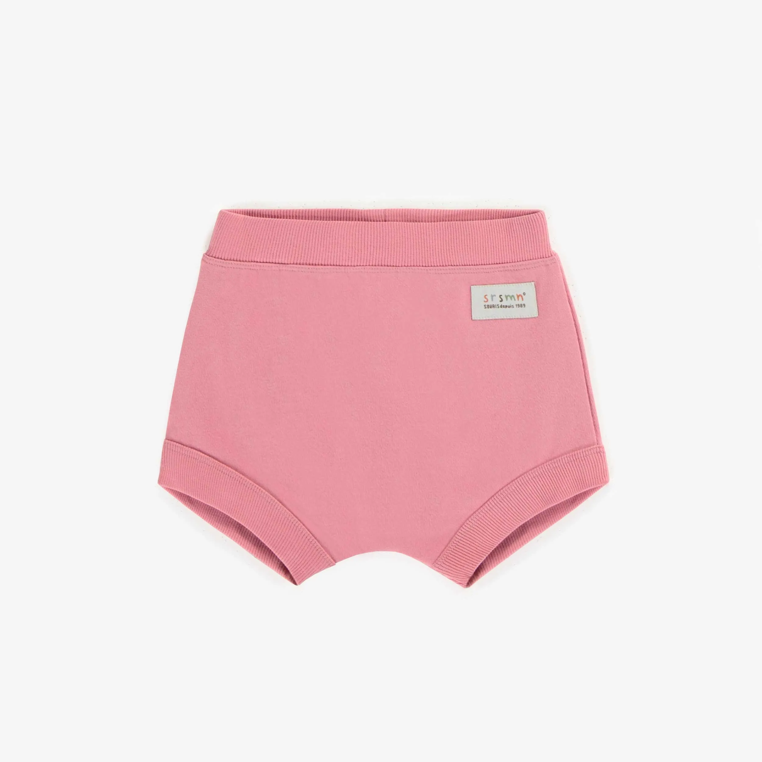 Short rose court en coton, bébé || Short pink shorts in cotton, baby