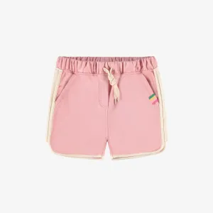 Short rose en coton français au look sportif, enfant || Sporty pink shorts in French terry, child