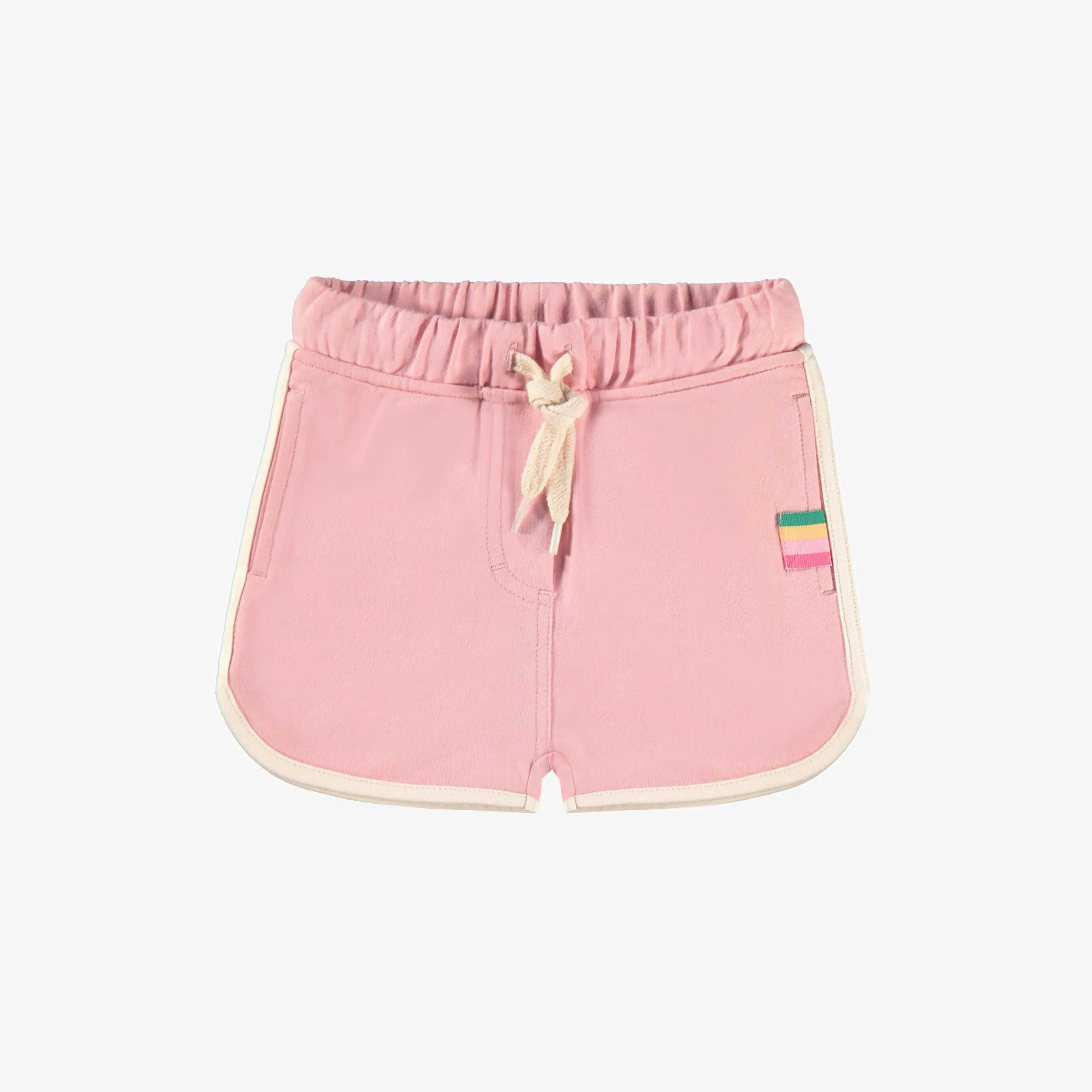 Short rose en coton français, bébé || Sporty pink shorts in French terry, baby