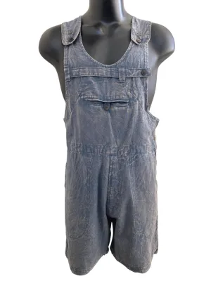 Short Stonewashed cotton overalls