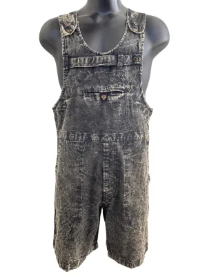 Short Stonewashed cotton overalls