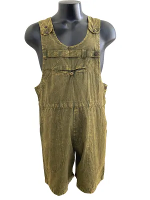 Short Stonewashed cotton overalls