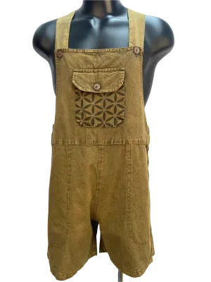Short Stonewashed cotton overalls