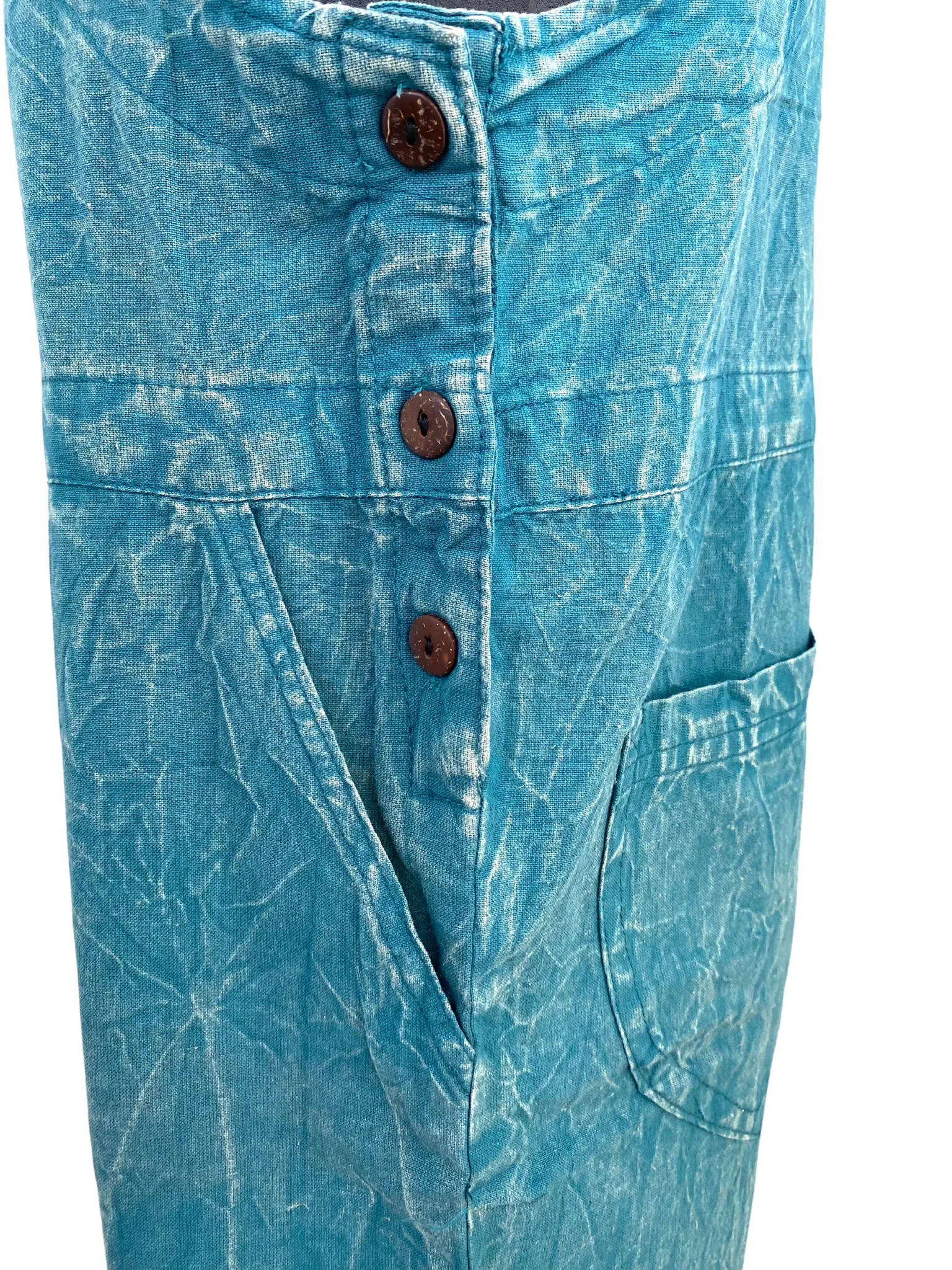 Short Stonewashed cotton overalls