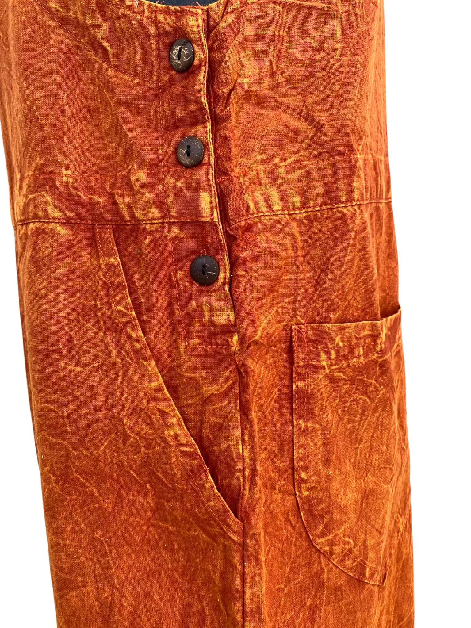 Short Stonewashed cotton overalls
