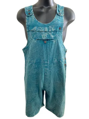 Short Stonewashed cotton overalls