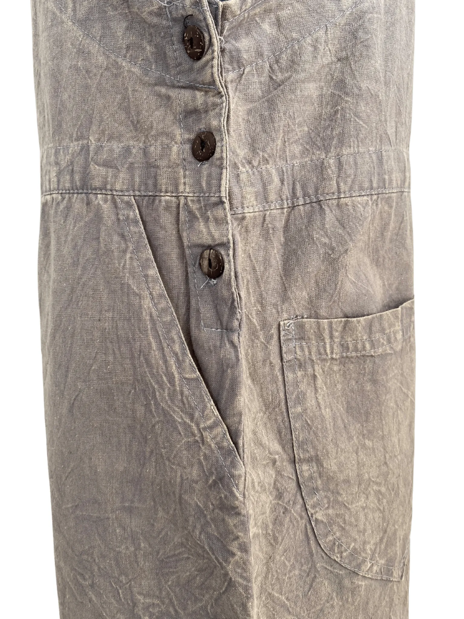 Short Stonewashed cotton overalls